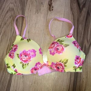 Yellow floral bra